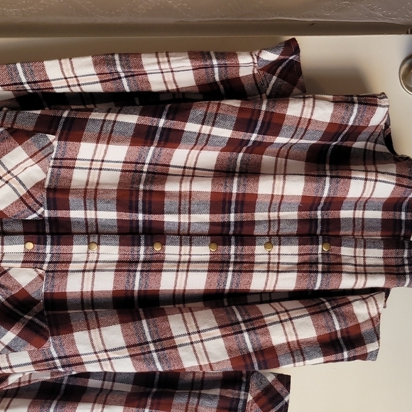 BP Plaid Fleece Snap Longsleeve Shirt Size Small - Picture 4 of 9